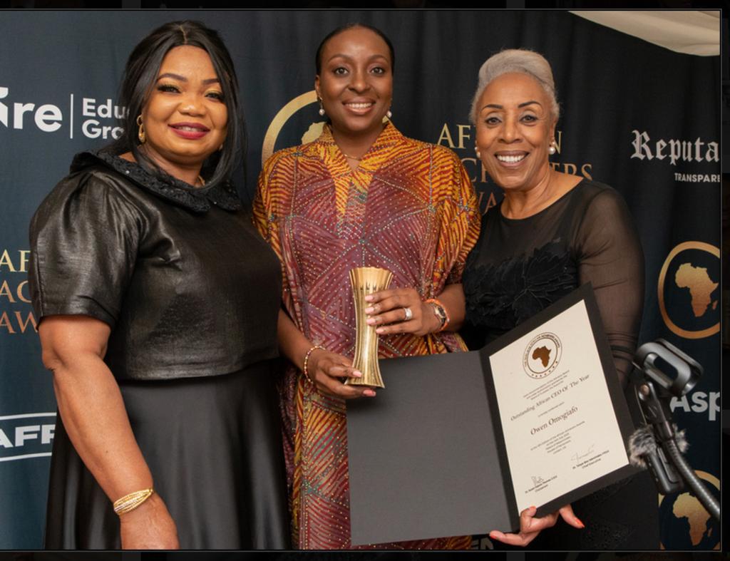 Dr. Susan Fajana Thomas, Chair of AAA Board, Cabinet Member for Community Safety and Regulatory Services and Former Mayor of London, Borough of Hackney, United Kingdom; President Transcorp Group, Owen Omogiafo and Dr Yvonne Thompson CBE ...