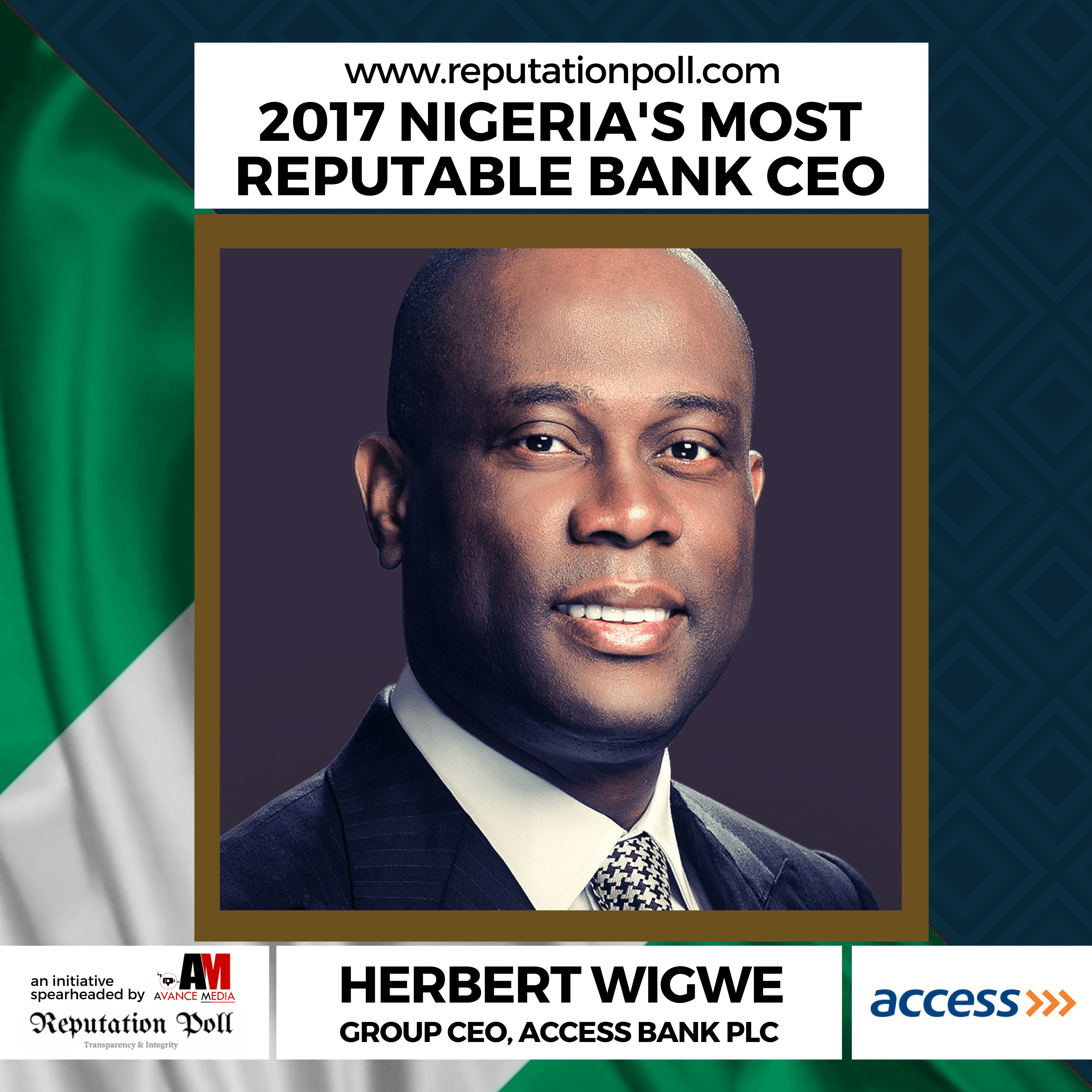 Access Banks Herbert Wigwe Is Most Reputable Nigerian Bank CEO