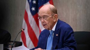 Then-U.S. Commerce Secretary Wilbur Ross speaks during the third annual U.S.-Qatar Strategic Dialogue at the State Department in Washington on Sept. 14, 2020